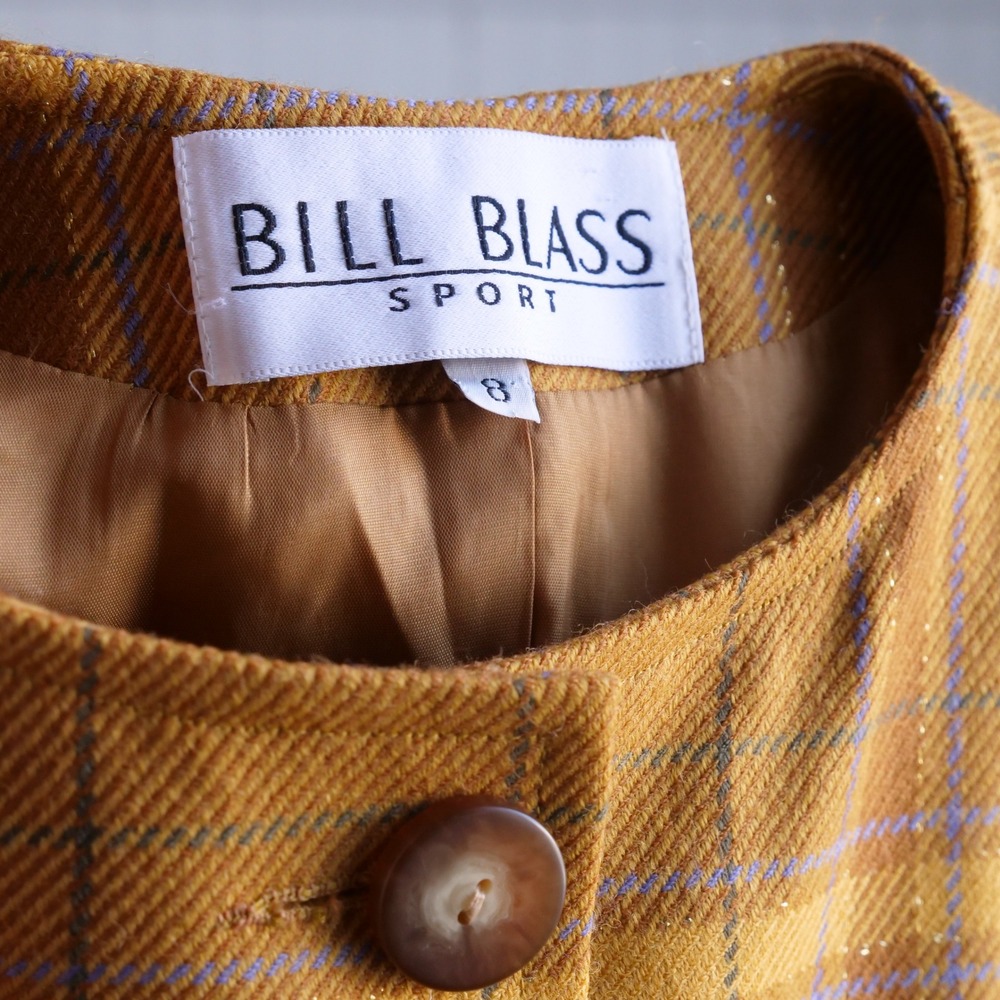 Vintage 80s Bill Blass Sport chic tailored plaid blazer - Picture 5 of 8